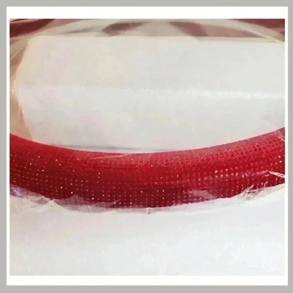 Red Bling Steering Wheel Cover 15" - Picture 5 of 6